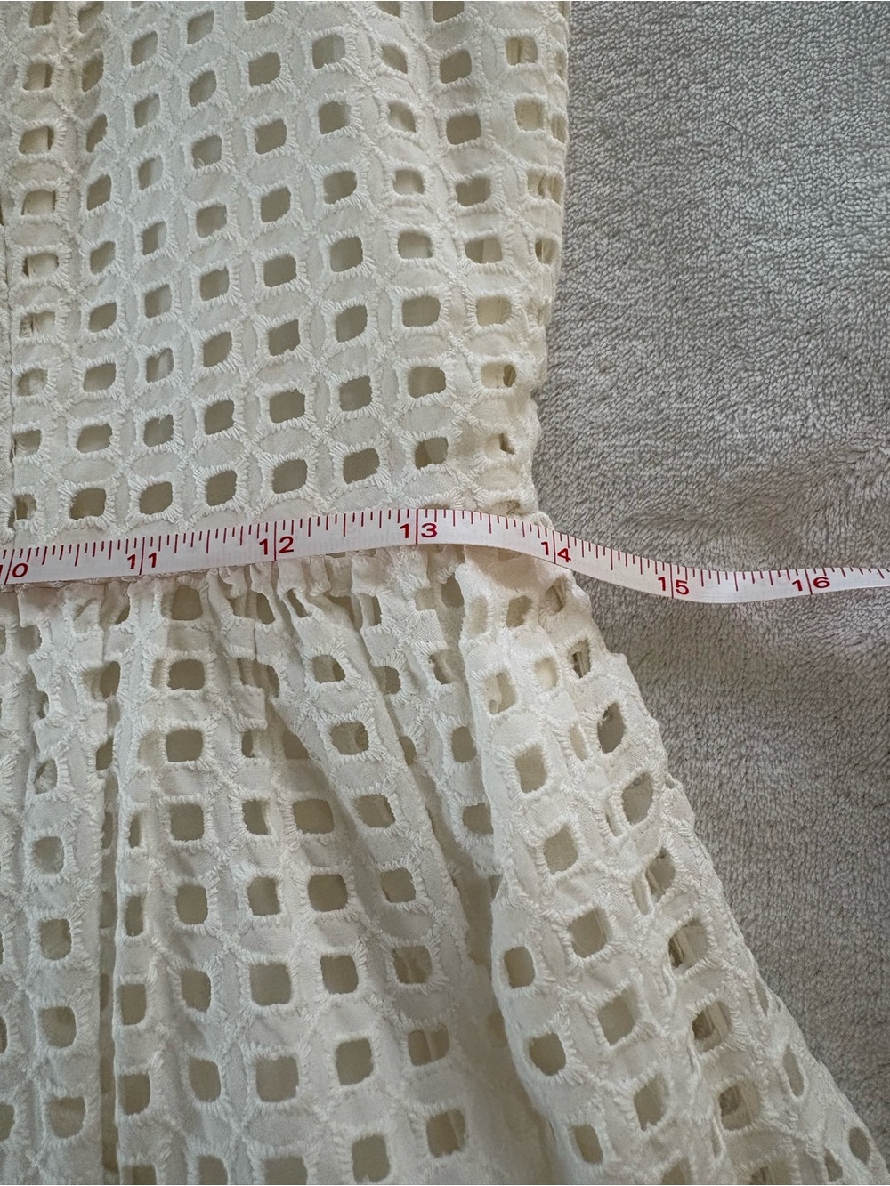 Brooks Brothers Cream/White Eyelet Sundress with Buttons - Picture 4 of 5